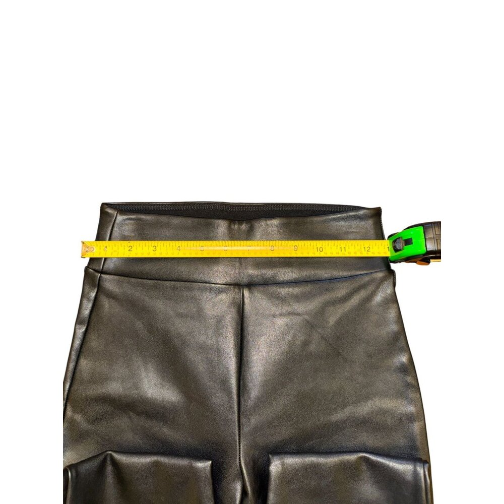 Abercrombie & Fitch Black Leather-Like Skinny Pants With Ankle Zippers XS - Picture 3 of 8